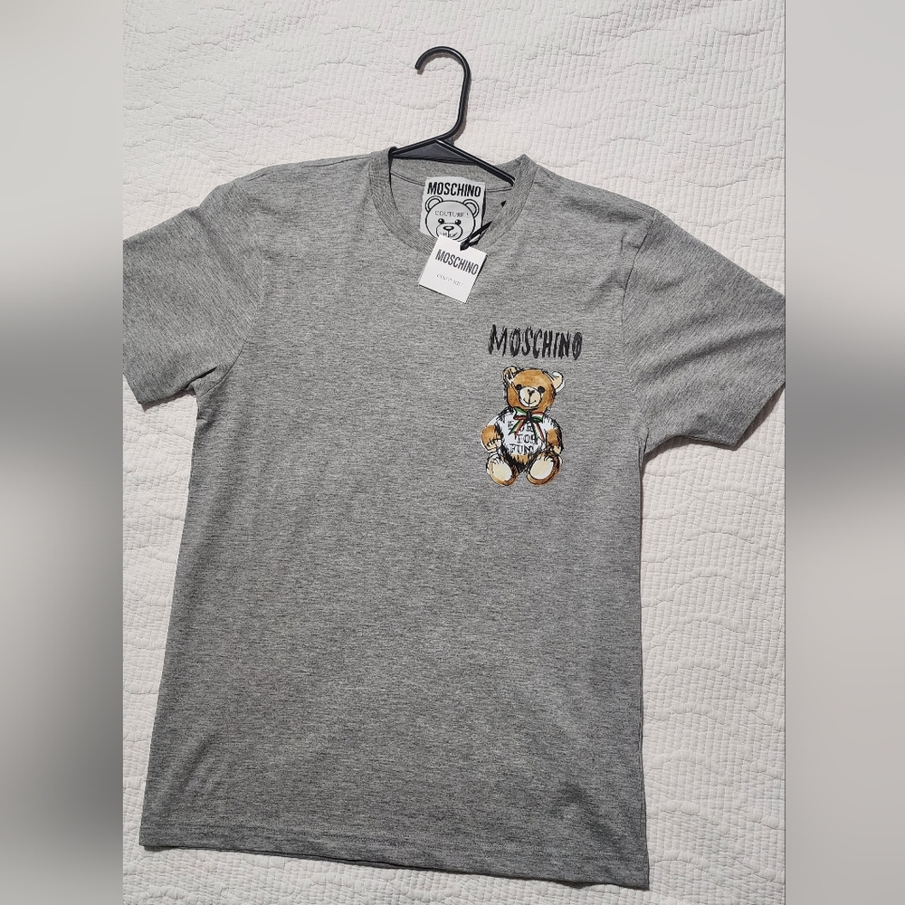 moschino bear print cotton